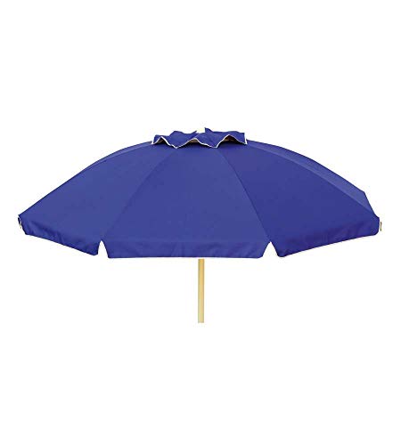 Ombrellone Poli. Dimensioni: 200/8 Cm. Fusto: Ø 33 Mm Con Bacchette In Fiberglass E Con Bloccaggio. Camino Antivento. Colori Assortiti: Blu, Verdino,