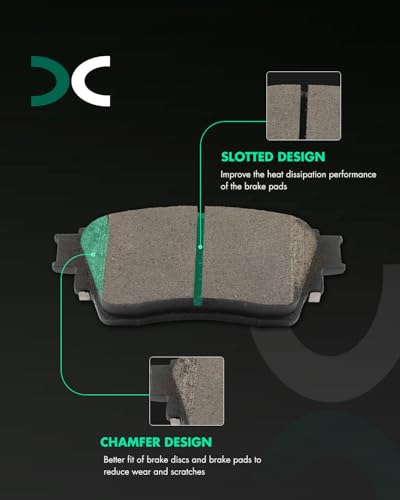 Image of SCITOO D2375 D2391 Front & Rear Ceramic Brake Pads Sets w /Hardware Replacement For Nissan For Rogue 2021-2024