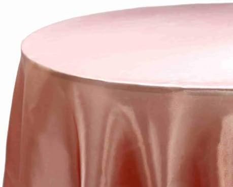 Miniatura 3 de BalsaCircle - Mantel redondo de satén de 108 pulgadas, color rosa polvoriento, para bodas, fiestas, catering, cocina, comedor, eventos, cocina y