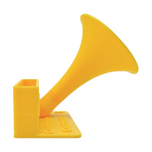 Altavoz para teléfono, soporte de amplificador de sonido para teléfono celular, 3.07 x 3.19 x 3.5 pulgadas, diseño compacto sin batería, soporte amplificador de audio portátil para escritorio, mesa