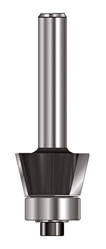 ENT 13746 Fasefräser HW, Schaft (S) 8 mm, Durchmesser (D) 36 mm, NL 11,6 mm, E 45°, SL 32 mm, mit Kugellager
