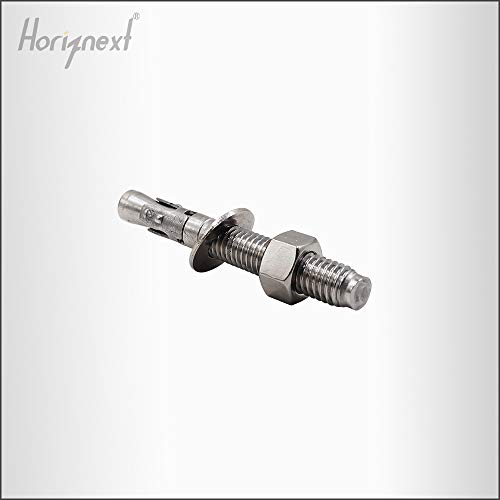 Horiznext 1/2"X 3-3/4" Inch Stainless Steel Standard Strong Wedge Anchor, Fasteners For Concrete (4 Pcs) #TOP3