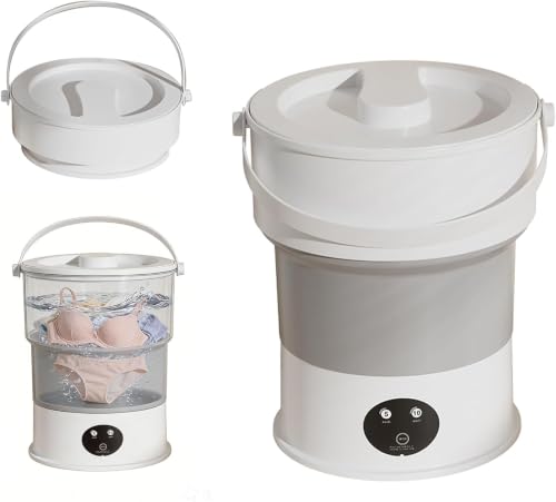 Image of Portable Foldable Washing Machine, Mini USB-Powered Laundry Washer for Travel and Dorm, Gentle Cleaning for Baby Clothing, Underwear, and Socks
