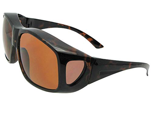 Extra Large Wrap Around Non-Polarized Fit Over Sunglasses for Men and Women with UV Protection Style F192