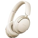 Picun NC60 Hybrid Active Noise Cancelling Headphones, Foldable Wireless Over Ear Bluetooth 5.4 Headphones, 80H Playtime, Transparency Mode, Stereo Bass, Custom EQ via App for Travel Home Khaki White