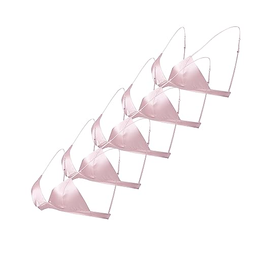 Soutien-gorge plongeant pour rester à l'aise chez soi, brassière col en V douce en soie