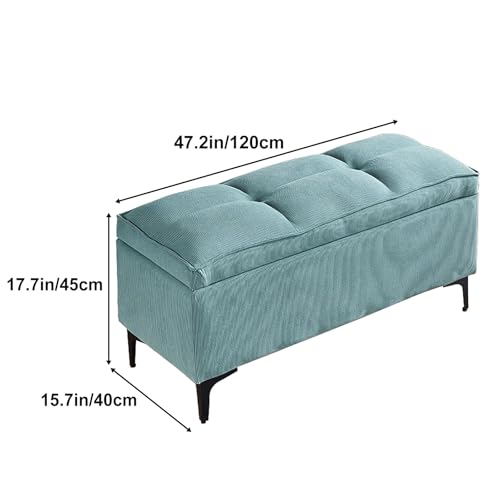 Banc Sto capitonné bleu : la solution d'assise pour entrée - 4
