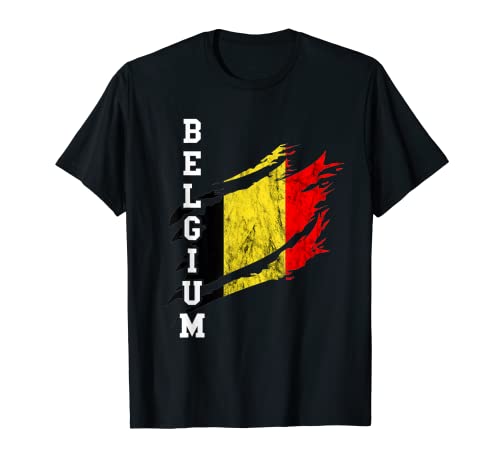 Heroic Vintage Bélgica Bandera Belgian Roots Belgium Camiseta