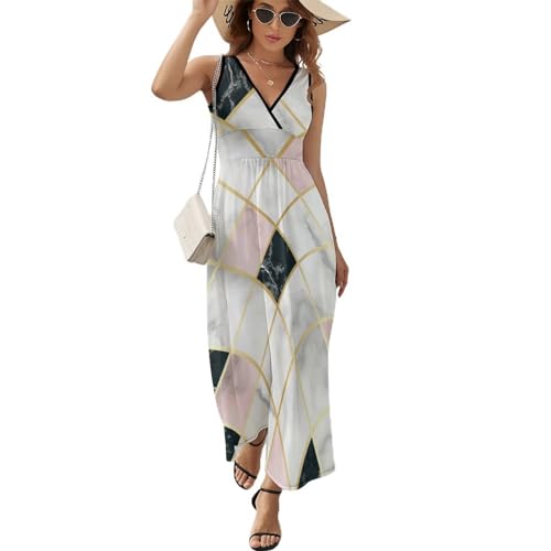 Robe longue d'été légère | Solution anti-chaleur : coupe maxi sans manches col V