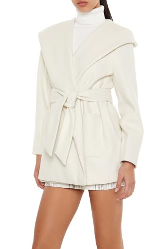 Forever 21 Women's Hooded Tie-Waist Wrap Coat4