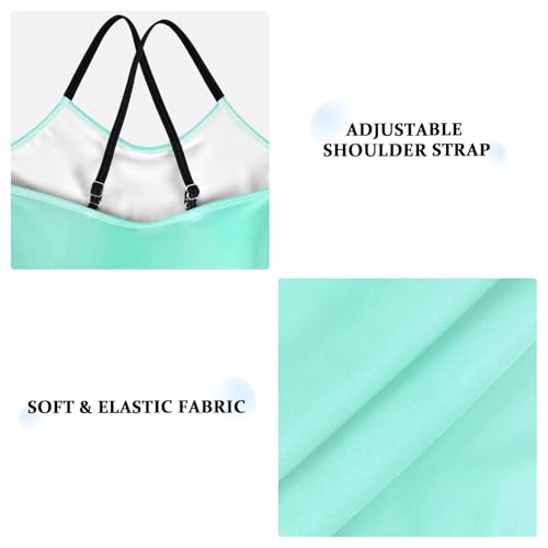 Kids Swim Suits Beach Bathing Suit 3-10 Y with Adjustable Shoulder Strap, Aqua Green Marble3