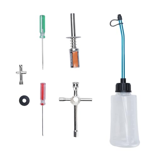 Authticar Lgniter Engine Starter Tool Kit Starter Glow Plug Charger Tools Fuel Bottle Combo for for 80141 80142A RC Accessories HSP Powered 1/8 1/10 RC Car (US Plug)