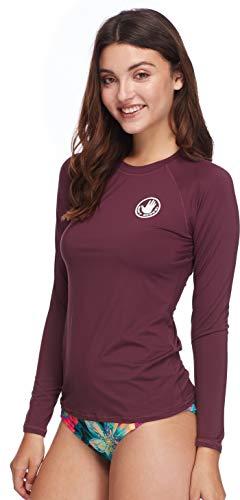 Image of Body Glove Women's Smoothies Sleek Solid Long Sleeve Rashguard with UPF 50+