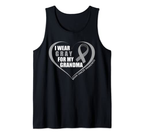 Hombre I Wear Gray For My Grandma Brain Cancer Awareness Month 2023 Camiseta sin Mangas