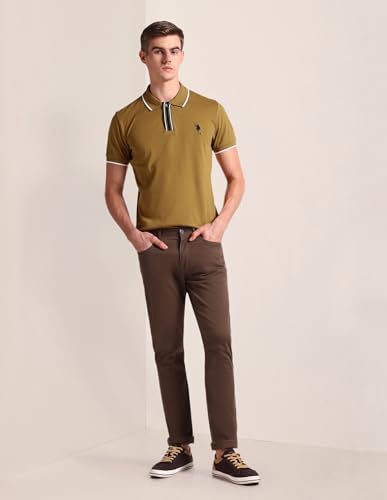 Image of Solid Slim fit Polo Shirt
