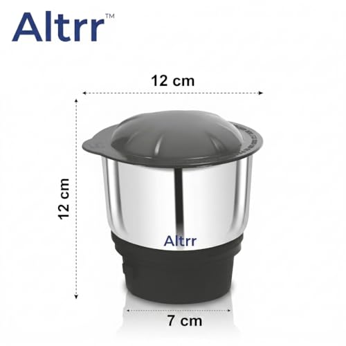 Image of Universal Stainless Steel Chutney Jar (450ml) - Compatible with Most Indian Mixer Grinders (4-Teeth Coupler & Dual Locking System)