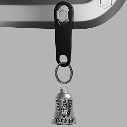 Huwane Motorcycle Bell Biker Guardian Luck Riding Bells Car Key Chain Ring Accessories with Motorcycle Bell Hanger