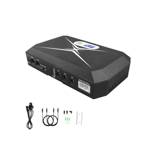 Mini UPS Battery Backup for Routers, INVERCRIGIL Mini UPS Built-in 10400mAh Rechargeable Surge Protector with POE,Output USB 5V/2A DC 5V/9V/12V 2A for Modem,Security Camera, Smartphones (DC36)