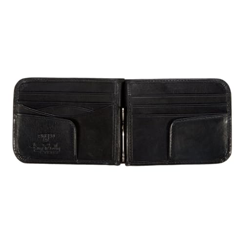 Tony Perotti Mens Money Clip Bifold Wallet Slim Minimalist Card Case Pockets Italian Leather