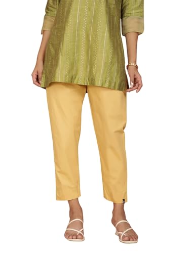 Image of TWIN BIRDS Kurti Pant for Women | 100% Woven Cotton Trousers | Comfortable Straight Fit | Functional Pocket | Daily Ethnic & Casual Wear