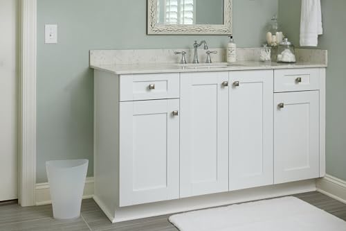 Rubbermaid Spa Works Compact Contemporary Style 9 Quart Indoor Open Vanity Home Trash Container White - image 2