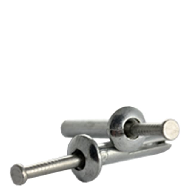 1/4" x1-1/4 Hammer Drive Anchor Mushroom Head Zinc Alloy w/Stainless Nails, 25 Pack