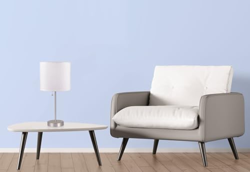 Elegant Table Lamp for Serenity, Contemporary Design with White Fabric