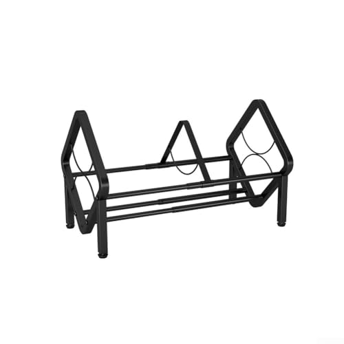 MoSundi Scaffale estensibile per dischi in vinile, robusto organizer in metallo per album, riviste e libri con finitura nera rustica, 33 cm