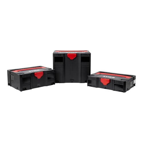 STIER Systainer-Set 3-teilig Mit T-Loc I II & IV + Gratis Micro-Systainer Genormtes System Stapelbar Kombinierbar Ersatzteile Verfügbar