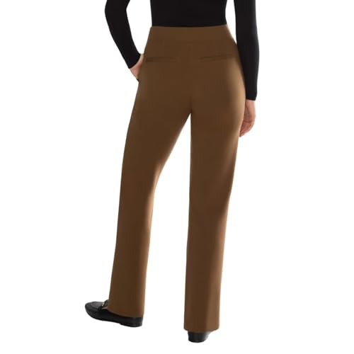 Matty M Women's Pull On Straight Leg Office Pants (US, Alpha, X-Large, Regular, Regular, Tobacco)3