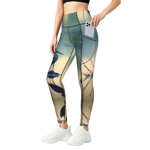 Pantalones de yoga Loon Nature que reducen el abdomen con bolsillos para el móvil