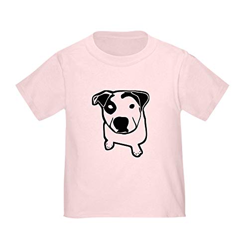 CafePress Pit Bull T Bone Graphic T Shirt Cute Toddler T-Shirt, 100% Cotton Pink