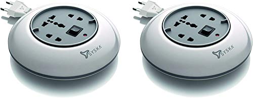 Image of SYSKA PW-0301 Power Wheel - Extension Board, Grey and White, 1500 watt, 240V, 4m Wire (Pack of 2)