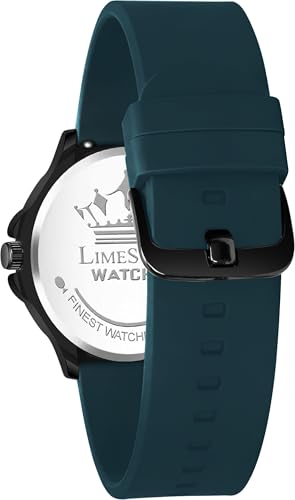 Image of LIMESTONE Men's Analog Quartz Watch with Day & Date Display, Leather /Silicone Strap - Casual & Formal Wrist Watch for Men