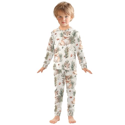 senya Cute Cartoon Squirrel Pajamas Set Long Sleeve Soft Cotton Sleepwear 2 Piece3