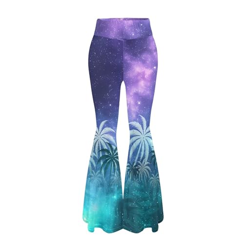 Pantalon de yoga évasé imprimé stretch pour le studio et le quotidien