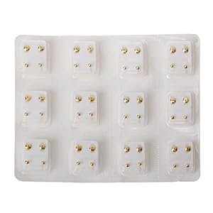 BOBEINI 12 paar oor piercing pistool oorbel wegwerp set hypoallergene oorstekers sieraden goud