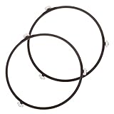 PEPLAYTAL 2 piezas Anillo Giratorio para Microondas Unidades Soporte con Ruedas Resistentes al Calor para Bandejas de Vidrio Permite Calentamiento Uniforme y Soporta Grandes Porciones