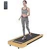 Soozier Walking Pad, Under Desk Treadmill with 17" x 43" Wide Belt, Remote Control, Bluetooth Speaker, Wheels and LED Display, Quiet 2.5HP Walking Machine for Home Gym Office, Installation-Free