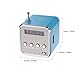 iplusmile TdV26 Digital Lautsprecher Mini Lautsprecher Mini Radio Fm Radio Stereo Mp3 Mp4 Musikplayer Unterstützen Micro SdTf Karte/USB/Disk/Fm (Blau)