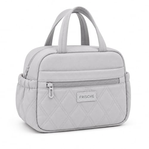 Bolsa térmica impermeável, ideal como bolsa maternidade, marmita e lanches, matem a temperatura fria ou quente.(Cinza)