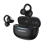 AURAFIT Fone de Ouvido Bluetooth Sem Fio Clip Estilo AirPods, Bluetooth 5.4, Microfone com Redução de Ruído, Design Aberto Ear-Clip, Sem Dor em Uso Prolongado, 40h de Bateria com Estojo Recarregável