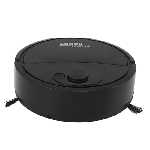 Robot de Barrido Inteligente Aspiradora para Trapear 3 en 1 Mini Aspiradora para Pisos Duros Robótica Combo para Sala de Yoga, Habitación de bebé Negro 7.1x7.1x2.1