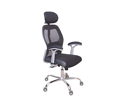 Image of Lakdi The Furniture Co High Back Director Mesh Chair with Lumbar Support & Adjustable Height Revolving & Ergonomic Chair and Metal Wheel Base with Chrome Finish Best Office Chair 111011132-hig