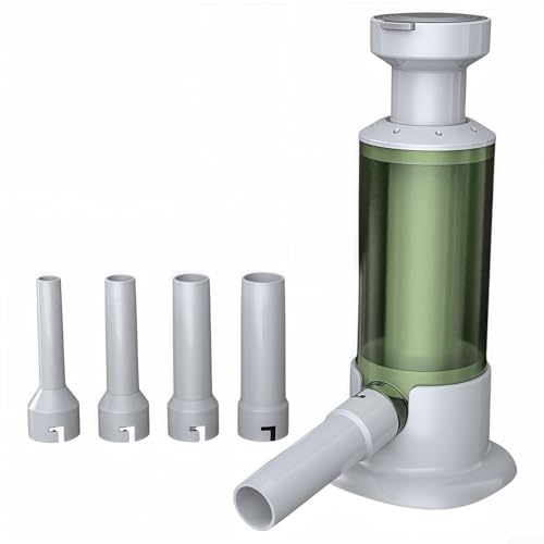 Herramienta manual de relleno de salchichas con 4 tamaños de tubo para diferentes grosores de salchichas, máquina de llenado de carne para uso doméstico con componentes desmontables (verde)