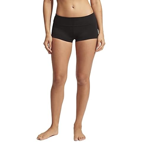 Seafolly Women's High Waisted Roll Top Boyleg Bikini Bottom Swimsuit, Eco Collective Black, 12 Cover