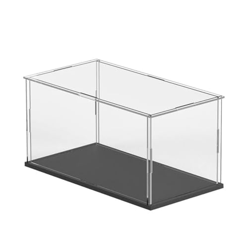 NHQZ vetrinetta espositiva,Vetrina acrilica,con Base Nera, Acrilico Scatola Antipolvere Vetrina per Figure d'azione Giocattoli, da Collezione