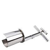 Lapiglo Per campionatore di terreno con manico in acciaio inossidabile, aeratore per prato con manico a T e trapiantatore di piante scavando fori, bulbi tulipani dalie, verdure argentate