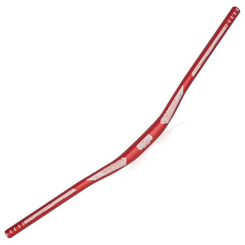 Manillar de bicicleta de montaña de 31,8 mm, manillar elevador de bicicleta de aleación de aluminio, 720 mm/780 mm, barra de bicicleta MTB extra larga (rojo, 780 mm)