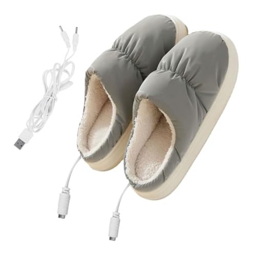 Chauffe-pieds d'hiver USB en tissu élastique rose pour rester au chaud à la maison